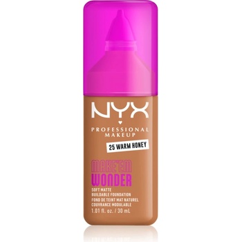 NYX Professional Makeup Make ‘Em Wonder лек матиращ фон дьо тен цвят 25 Warm Honey 30ml