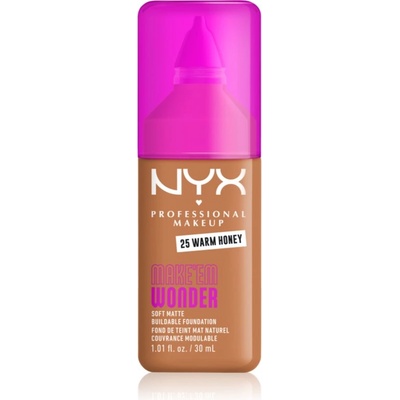 NYX Professional Makeup Make ‘Em Wonder лек матиращ фон дьо тен цвят 25 Warm Honey 30ml