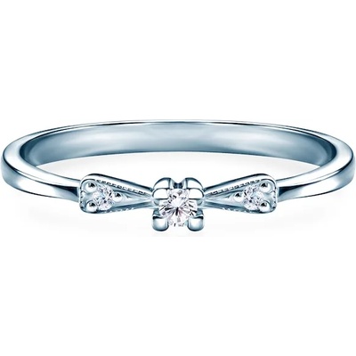 SAVICKI Пръстен с три камъка: бяло злато. диаманти