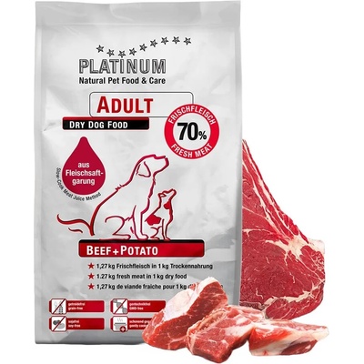PLATINUM Platinum Beef Potato Храна за кучета, суха, с говеждо и картофи, 15kg