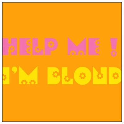 Plakát čtverec Ikea kompatibilní Help me! I`m Blond