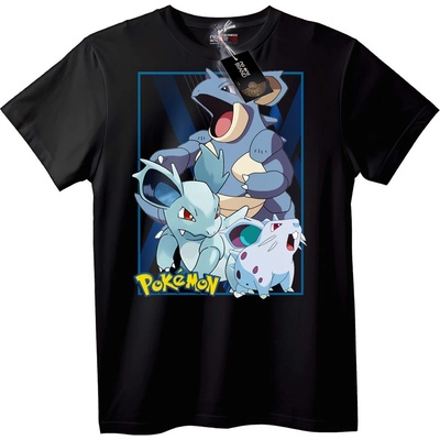 NOONEBRAND Тениска с Nidoking и Nidoran от Pokémon - L, Black