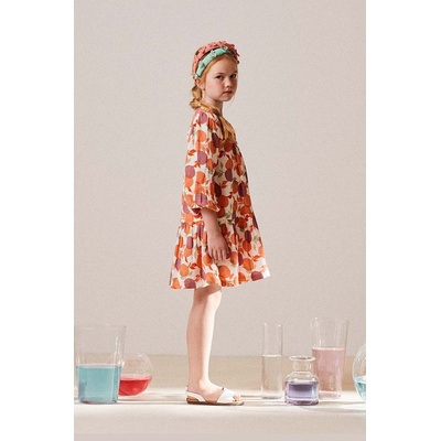 Zippy Детска памучна рокля zippy в оранжево къса разкроена (3105990901)