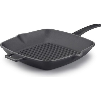 Pentole Agnelli ЧУГУНЕН ГРИЛ ТИГАН slow-cook 26x32 ЧЕРЕН (sgp26320m)