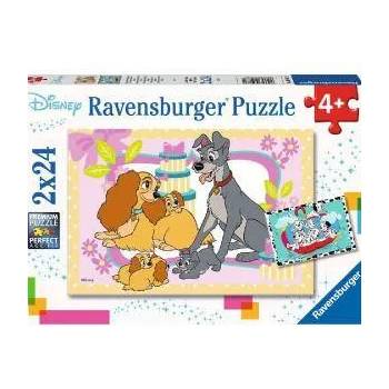 Ravensburger Пъзел Ravensburger 2х24 части - Любимите кученца на Дисни, 7005087