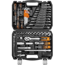 NEO TOOLS Sada zásuviek 100 ks sada, 1/2", 1/4" 10 206