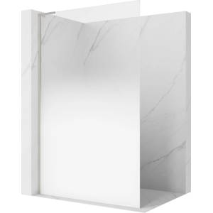 Mexen Kioto L душ-преграда Walk-in 120 x 200 см, бял омбре 8 мм, четкован никел (800-120-103-97-86)