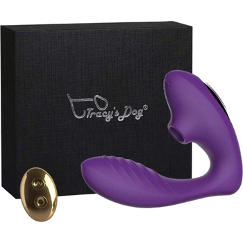 Tracy's Dog 2 - Вибратор 2в1 с въздушни вълни (лилав)