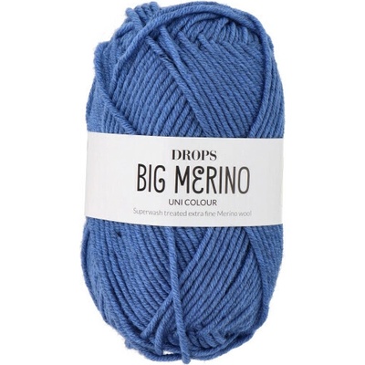 Priadza Drops Big Merino Uni Colour, 50 g - džínsová