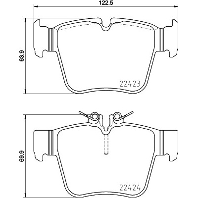 BREMBO Sada brzdových destiček, kotoučová brzda P50133