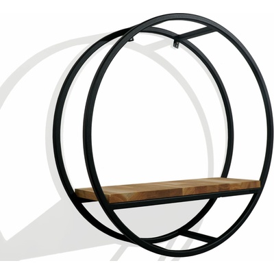 Okrúhla polica na stenu LOFT Oval 60cm