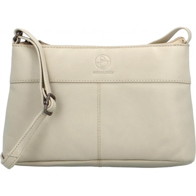 Bellugio dámska kožená crossbody kabelka krémová Timafey krémová