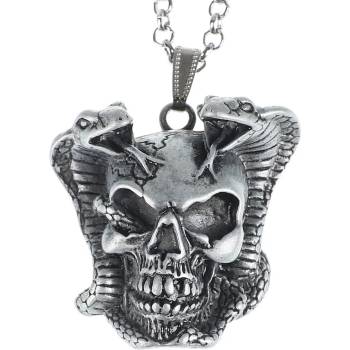 Image 1 of Leather & steel fashion Колие с висулка Череп - lsf4 63