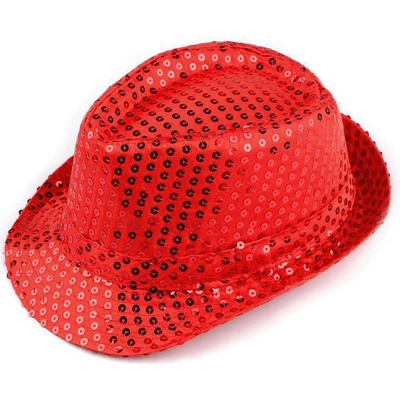 Klobúk Červený s Flitrami