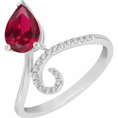 Eppi originální zásnubní prsten s rubínem a diamanty Cael R31000