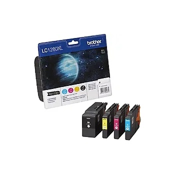 Brother LC-1280XL BK/C/M/Y Value Bonus Pack Ink Cartridge (LC1280XLVALBP)