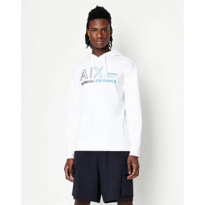 Giorgio Armani Суичър Armani Exchange Pullover Hoodie - White