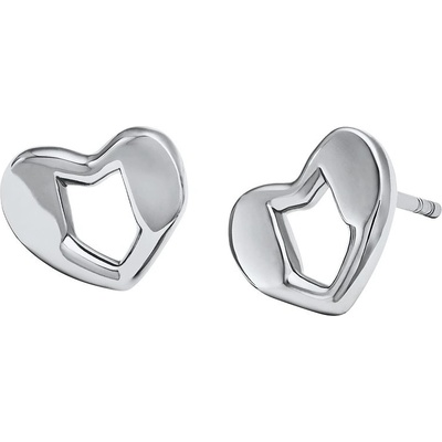 Michael Kors Srdíčkové stříbrné náušnice Kors Love MKC1779040