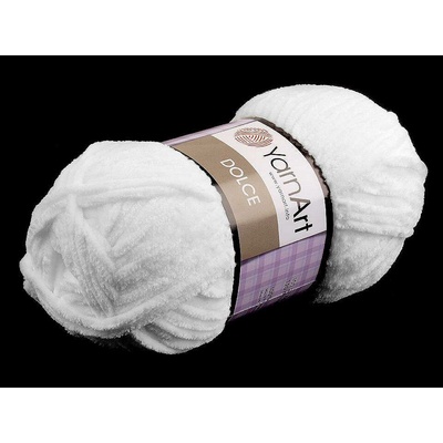 Pletací žinylková příze Dolce 100 g Varianta: 1 (741) bílá, Balení: 1 ks 42108/79186/190232