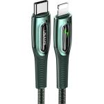 USAMS кабел плетен M2 за Lightning, Smart Power-off, 20W PD, 1.2m, тъм (Usa001059)
