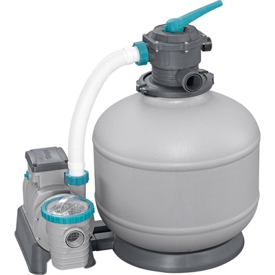 Bestway Инсталация със пясъчен филтър с таймер за 11.355L/3.000gal - 1 бр (58486_25)