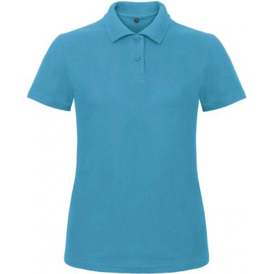 B&C Polokošile B&C ID.001 piqué krátký rukáv dámské COT 01ID1044100 Modrá atol