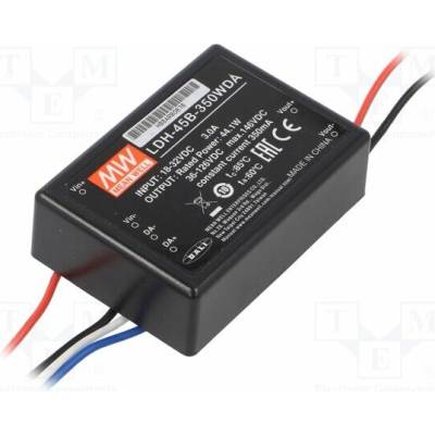MEAN WELL LDH-45B-350WDA Měnič: DC/DC; 44,1W; Uvst: 18÷32VDC; Uvýst: 36÷126VDC; Ivst: 2,1A