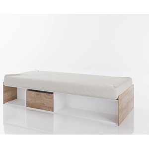 Bogdan Furniture G Легло Мебели Богдан модел Clasic lux 951, Дъб суров с Бяло гладко, за матрак 90/200 - memo