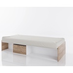 Bogdan Furniture G Легло Мебели Богдан модел Clasic lux 951, Дъб суров с Бяло гладко, за матрак 90/200