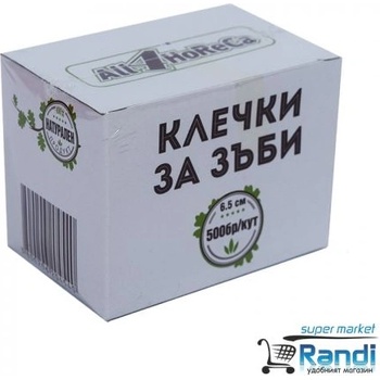 Клечки за зъби 6, 5см единично опаковани 500бр