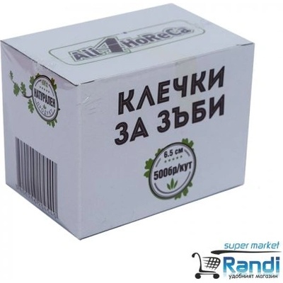 Клечки за зъби 6, 5см единично опаковани 500бр
