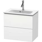 Duravit L-Cube - Шкафче за умивалник 55x62x39 см, 2 чекмеджета, матово бяло LC625601818 (LC625601818)