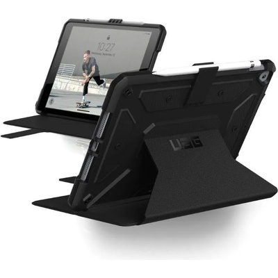 Urban Armor Gear Gear Metropolis Folio Case - удароустойчив хибриден кейс от най-висок клас за iPad 7 (2019), iPad 8 (2020) (черен)