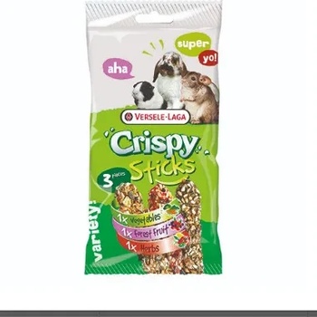 Versele-Laga Sticks Triple Variety Pack Herbivores - Разнообразие от три различни вкуса в една опаковка за тревопасните - зайче, морско свинче или чинчила, 165 гр