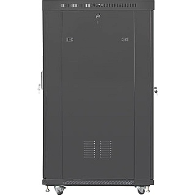 Lanberg rack cabinet 19" free-standing 22U/800x1000 (flat pack) with mesh door lcd black v2 (FF01-8022-23BL)