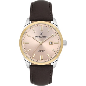 Daniel Klein DK. 6.14086-4 Мъжки часовник | Розово злато, кафява кожа | 49.5 мм | Arcadia