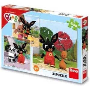 Dino Пъзел Bing се играе с 3x55 части (335387)