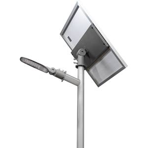 UltraLux Led улична лампа със соларен панел ∅60, 12w, 4000k, 140°х90°, (ssl12p76)