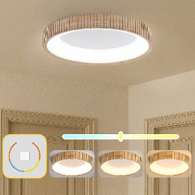 Brilagi - LED таванно осветително тяло FALCON WOOD MODERN LED/40W/230V Ø 60 см дърво (BG3360)