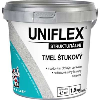 Uniflex štukový akrylový tmel 1,6 kg bílá