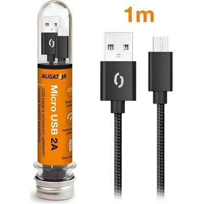 Aligator DAKT001 datový USB/Micro USB, 1m, černý
