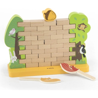 Viga Toys Дървена игра за баланс и координация Viga - Дженга (44566)
