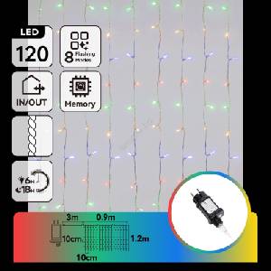 Aigostar - LED Външна коледна гирлянда 120xLED/8 функции 3, 9x1, 2m IP44 многоцветна (AI3127)