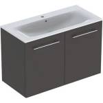 Geberit Комплект стенен шкаф с 2 врати Geberit Selnova lava, тъмносив, 100 см (501.261.00.1)