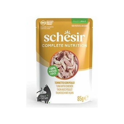 Schesir Cat Compl.Nutrition Tuňák+kuře želé, 85 g