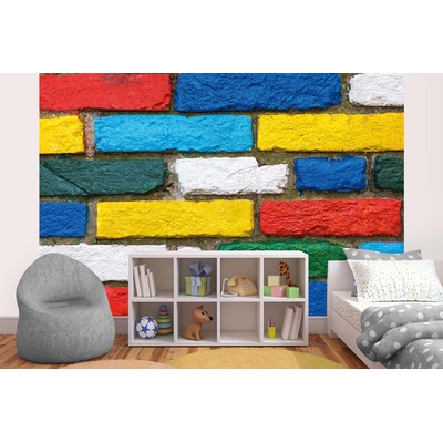 DIMEX ART Самозалепваща се флизелинова фототапета боядисана тухлена стена 375 x 250 см