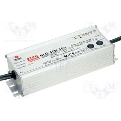 MEAN WELL HLG-40H-12A Napájecí zdroj: spínaný; LED; 40W; 12VDC; 2÷3,33A; 90÷305VAC; IP65