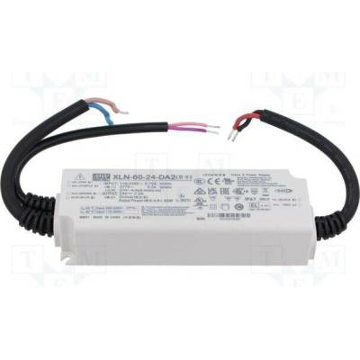 MEAN WELL XLN-60-24-DA2 Napájecí zdroj: spínaný; LED; DALI 2; 60W; 24VDC; 0÷2,5A; IP67; 87%