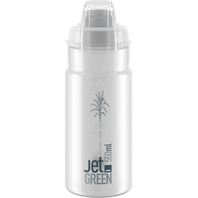 Elite Бутилка за велосипед Elite Jet Green Plus Cycling water bottles - Transparent / Grey - размер 550 ml (533-1991-0111)
