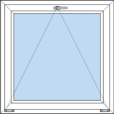 OknaDvereNaMiru.cz Plastové okno sklopné bílá 1500 x 1500 mm